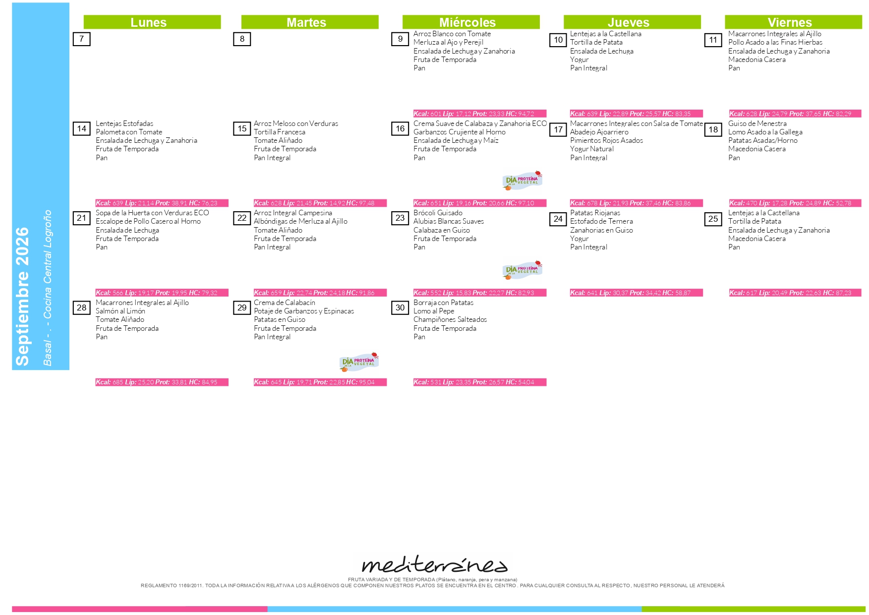menu abril